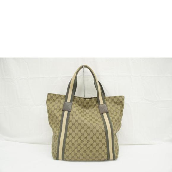 Gucci Biege Tote GG Bag Canvas - Picture 1 of 9
